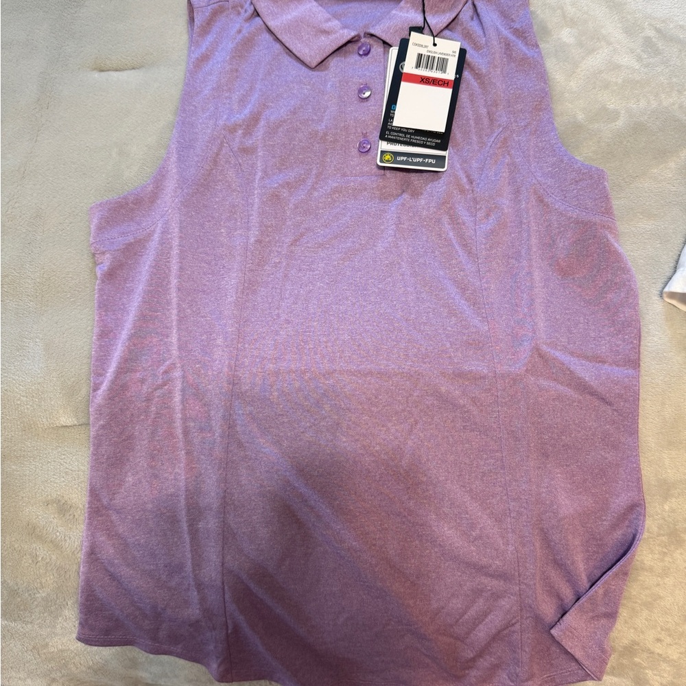 Callaway Lavender Sleeveless Polo Tank